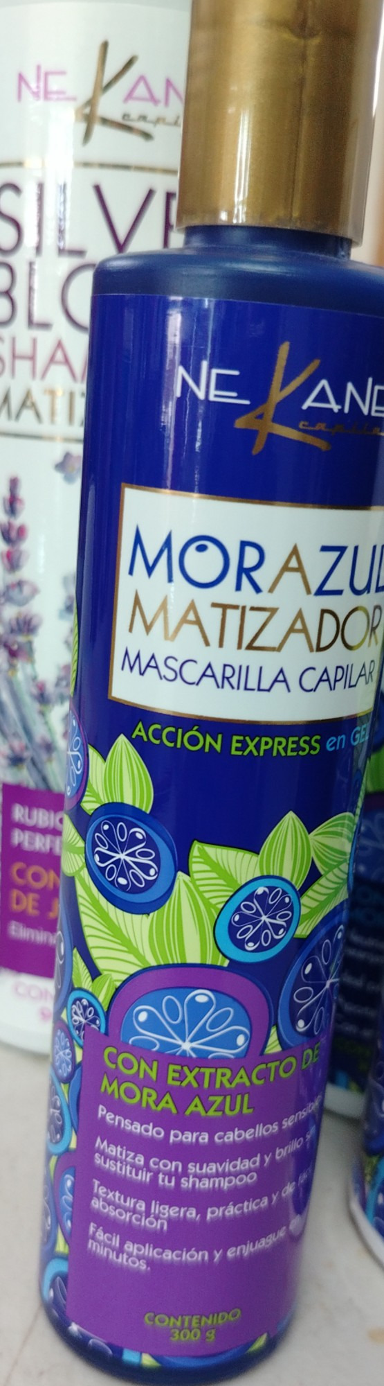 Mora azul mascarilla