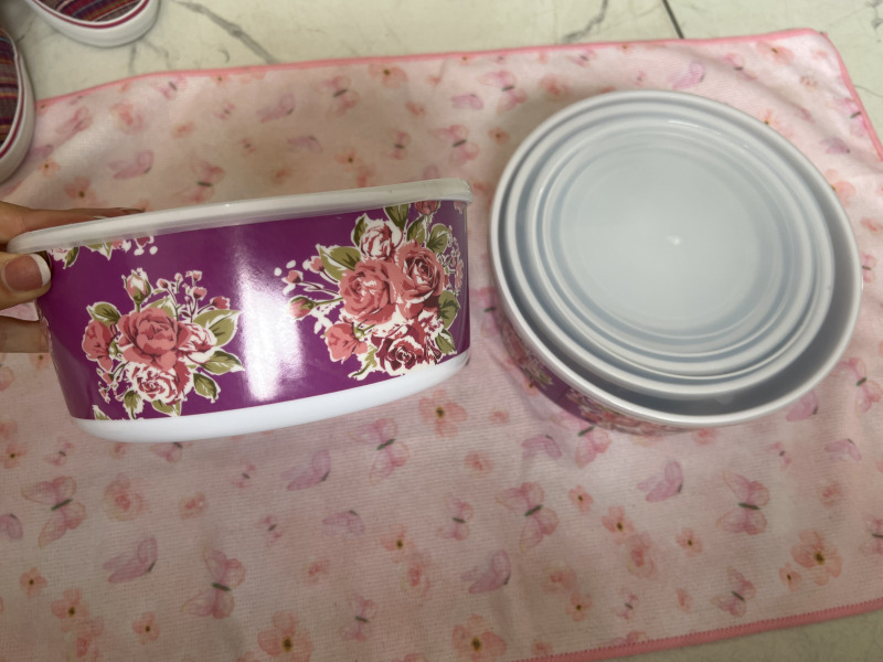 AB Tupper magenta de flores